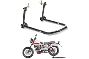 Jopassy Cavalletto per moto, supporto di montaggio posteriore, fino a 300 kg, supporto per ruota posteriore (ruota posteriore, nero)