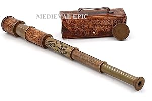 SARA INTERNATIONAL Estilo antiguo latón macizo calidad Spyglass telescopio