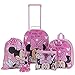 Produktbild Disney Minnie Mouse Herzen Mädchen Rosa Kinder 5 Stück Reisegepäck Satz Schule Rucksack Portemonnaie Schwimmtasche Handtasche Trolley Tasche