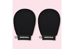 LKUH CheekyGlo Exfoliating Glove, Cheeky Glow Exfoliating Glove (Black 2PCS)