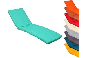 Linxor - Coussin déhoussable pour Bain de Soleil, transat - 183 x 60 cm - Plusieurs Coloris