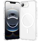 Lavderuar iPhone 16E & 17E i&ccedil;in Magsafe ile Uyumlu Şeffaf Kılıf Kristal Materyal Polikarbonat MGSF001 Arka Kısım ve Silikon K