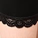 Liang Rou Maternity Ultra Thin Stretch Short Leggings Lace Trim Black