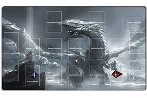 Mlikemat New Playmat Anime Blue-Eyes White Dragon TCG CCG Trading Card Game Mat + Free Bag (ZD014-702-A)