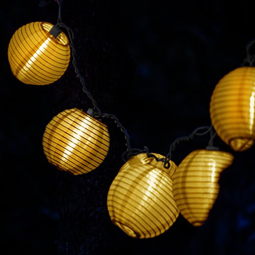 B.K.Licht LED Außenlichterkette Solar Outdoor Lichterkette 6 Meter 30