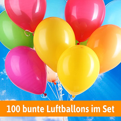 Herzballons oder bunte LUFTBALLONS + HELIUM Ballongas + Ballonflugkarten - PORTOFREIE Komplettsets als Hochzeitsspiel mit Hochzeitsballons und Partyspiel mit Luftballons + Flugkarten + Heliumgas + Ballonschnur für bis zu 100 Hochzeitsgäste