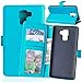 Produktbild Nancen Compatible with Handyhülle Huawei Honor 7 (5,2 Zoll) Lederhülle Style Acht Farbe Weich PU Flip Case Ledertasche/Schutz Etui, Karten Slot Foto Wallet Hülle