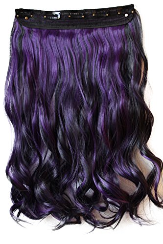 PRETTYSHOP 70cm oder 55cm Clip In Extensions Halbperücke Haarverlängerung Haarverdichtung Haarteil hitzebeständig wie Echthaar div. Farben
