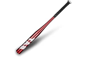 Farsler Mazza da Baseball, 63,5 cm Mazze Sport Softball Resistente, per Esercizi di Adolescenti e Adulti (Rosso)