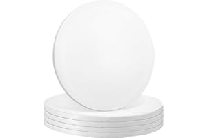 saerryor 5 Pack Cake Boards-12 Inch Round,12mm Thick for Sponges,Fruit&Wedding Cakes (White)