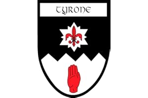 EUROSTICK Tyrone Irish County Crest Shield Car Bike Sticker Decal Northern Ireland