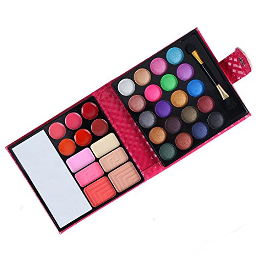 JACKY Smoky Cosmetic Set 3 colors Professional Natural Matte Makeup Eye Shadow (Red)