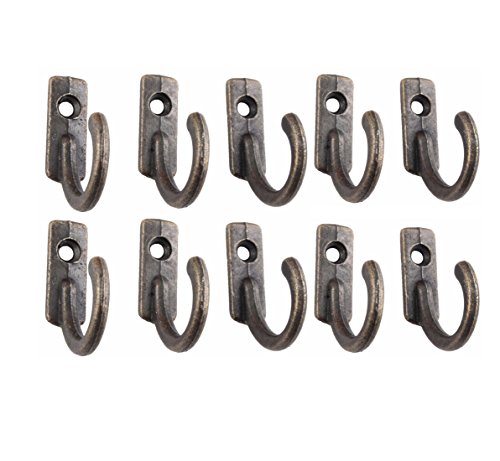 spécifications Crochet Mural Décoratif de Clé Hanger Vintage Bronze, 10Pcs