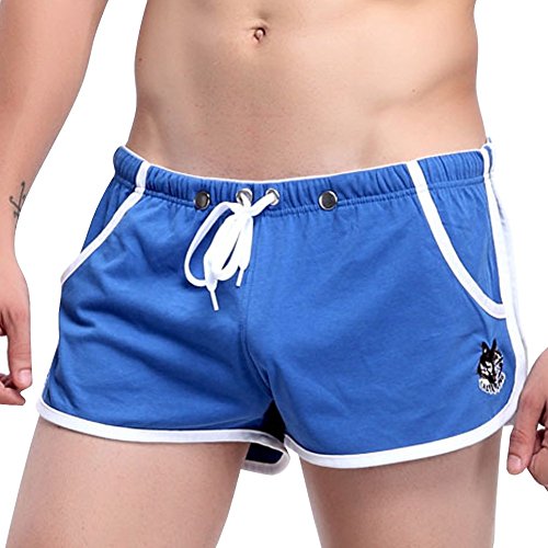 Herren Boxershorts Spalt Tasche Sport Shorts NK48 Gr. XL Blau
