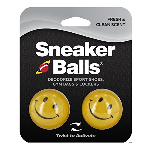 Original Sneaker Balls | Combats Shoe/Gym Bag Odours | Fresh & Clean Scent | Smiley | 3 Pairs