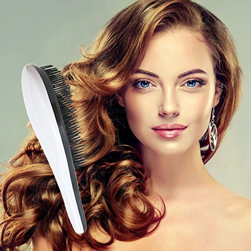 2 Stück DEtangleR Tangle Master Haarbürsten Farbe Weiss oder Pink Entwirrbürsten für perfektes Haar, 1x Pink und 1 x Weiß - 5