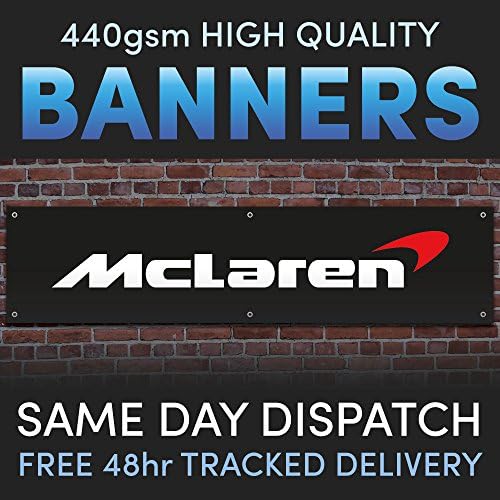 McLaren Full Colour Vinyl Banner Garage Man Shed Cave Workshop