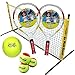 Produktbild 'Le Petit Tennis  Mini Tennis Kit Tennis in a Box mit Netz Hat Pfosten metaliques und 2 Schläger-43 cm und 4 Bälle