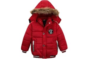 Odziezet Blouson Manteau Fourrure Chaud Enfant Garçon Bébé Ski Vêtement Doudoune à Capuche Veste à Manches Longues Chaud 1-5 Ans