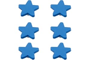 CcHhyyt Cartoon Form Weiche Gummi Knöpfe für Kinder Mädchen Jungen Schrankgriff Schubladen Knöpfe für Kinderzimmer Schränke 6 Stück (Blauer Stern)
