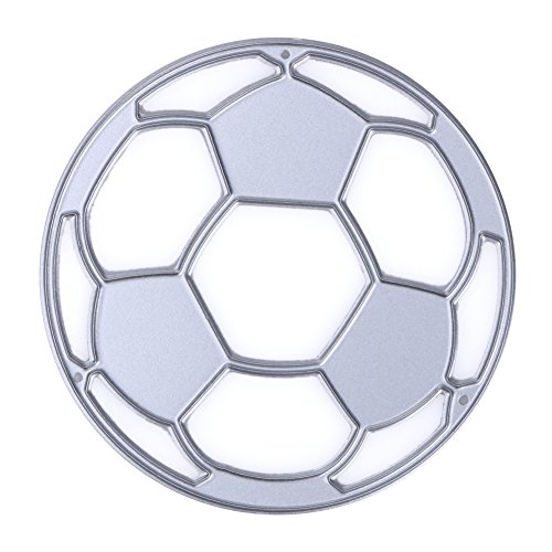 Demiawaking 1Pcs Fußball Schneiden Schablonen DIY Sammelalbum Dekor Papier Karten, Metall Buchzeichen , Metall Lesezeichen als Geschenk fuer Freunde