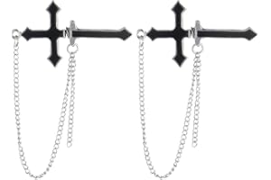 Clyhon Punk Stil Kreuz Ohrstecker Mode Schwarz Kletterer Kette Anhänger Anhänger Rock Ohrringe Gothic Modeschmuck Geschenke Für Frauen Mädchen Männer Jungen