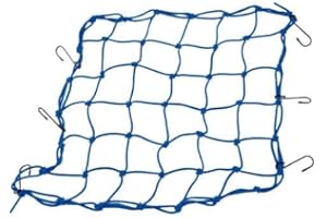 LG-MOTORS POWER ENGINEERING RETE RAGNO MOTO SCOOTER PORTAPACCHI SERBATOIO X CASCO SELLA ELASTICA NERO BLU ROSSA VERDE (BLU)