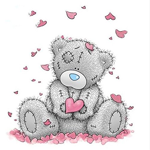 5D Diamond Painting, Xshuai® 5D Diamond Painting Bear DIY Handmade Rhinestone Embroidery Cross-Stitching Set or Rooms Living Bedroom Study Home Decoration (D)