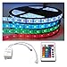Produktbild KOMPLETT SET: 5m - 30m LED RGB mehrfarbig Strip/Streifen / Stripes wasserfest mit Netzteil + Controller + Fernbedienung (5m)
