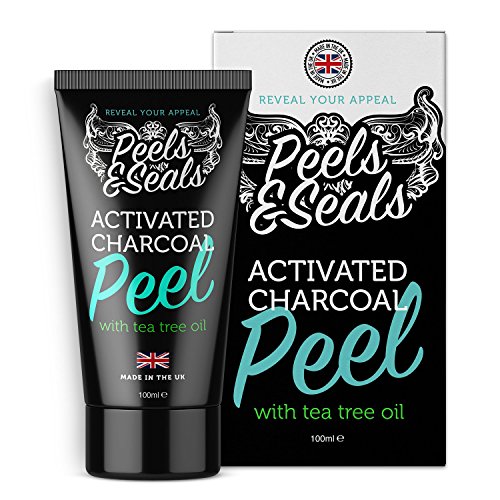 Black Head Maske | Gesichtsmaske mit Aktivkohle zur Entfernung von Mitessern | Gesichtsmasken Schwarz Black Mask | Mit Teebaumöl für die Reinigung der Poren | Hergestellt in Großbritannien von Peels & Seals - 2