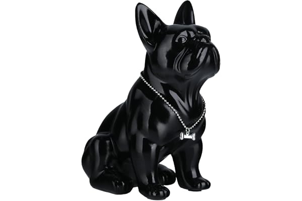 XYQXYQ Statue de bouledogue français et anglais en résine, sculpture de décoration d'intérieur, salon et bureau, collection moderne