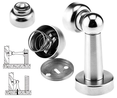 3Stk magnetische Türfeststeller Türstopper-Fang aus Edelstahl - 2