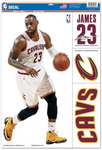 'ORIGINAL NBA Cleveland Cavaliers Lebron james Sticker Sheet Set 28 x 43 cm