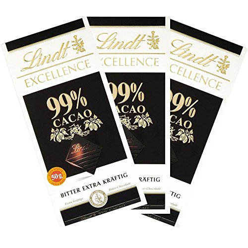 Preisvergleich Produktbild Lindt Excellence Schokolade 99% Cacao 3er Set (3x50g Tafel)