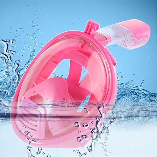TTYY Snorkeling Mask 180° Panoramic View Sports Camera Compatible Anti-Fog 2018 New Diving Mask For Children,Pink