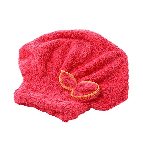 ningbao771 Lovely Design Bowknot Solid Hair Turban Quickly Dry Hair Hat Wrap Towels Bathing Tool Drying Towel Head Wrap Hat