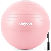 Unycos &ndash; Yoga and Pilates Ball Non-Slip and Anti-Burst | Thick PVC Fitball, Holds up to 300 kg and Includes Manual Pump for F