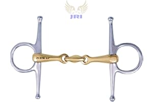 Full Cheek Handmad Curved Snaffle Bit 14MM Copper Lozenge by JRI®(4.5 inches)