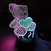 Produktbild Aetd Liebes-Bär 3D Visuelle Nacht Lig Ht Kreative 7 Farbnote, Die Geführte Stereo-Leuchten Der Leuchten-3D Neuheit-USB-Kinderlampe Auflädt