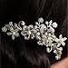 Produktbild maltonyo17 Charm Brautschmuck Hochzeit Kristall Strass Perlen Frauen Haar Kamm RX100 Silber