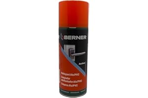 Berner 13792 detergente per alluminio/PVC 400 ml, spray, pulizia radicale ed efficace di alluminio, PVC, cromato, plastica, Smalto