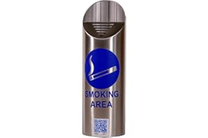 INOXLM LAVORAZIONI INOX INOXLM Posacenere Portacenere in Acciaio Inox da Esterno Made in Italy da Parete a Muro per abbellimento per Pub Bar Pizzeria Ristorante portasigarette SLIM