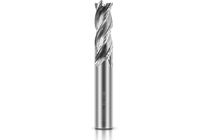 ASNOMY HSS-pinnfräs på 12 mm, för CNC-svarv, med rakt skaft, 12 mm, spiralformad fräs med 4 skär, pinnfräsersättning, fräsbit