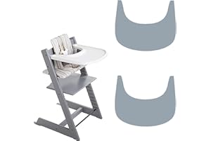 ysister Lot de 2 sets de table en silicone pour chaise haute - Lavables, antidérapants et résistants à la température - Pour chaise haute Stokke Tripp