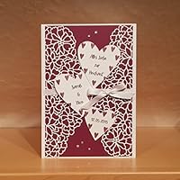 XL Karte DIN A5 Hochzeit Handarbeit, Namen/Datum personalisierbar