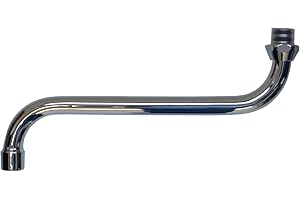 sanicomfort 1889737 Universal-Schwenkauslauf für Wandbatterien 19,1 mm (3/4"), 250 mm, chrom