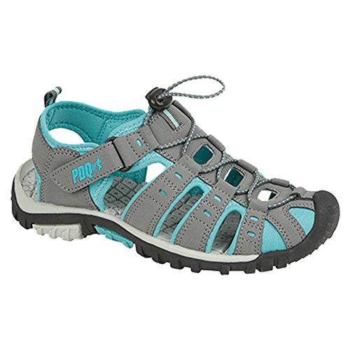 Ladies PDQ Cerrado Toe Sandalias de Deporte, Talla UK 3 - 9 Gris Walking Adventure L377 KD, Color, Talla 38