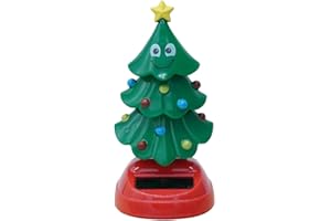‎LUCKXING Luckxing Weihnachtsbaum Solar Wackelfiguren Auto Weihnachten Wackel Puppe Solarfigur Spielzeuge Weihnachtsbaum Wackelfigur Auto Armaturenbrett Dekoration Energiesparende Ornamente Für Auto Urlaub