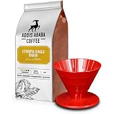 Addis Ababa Coffee - Ethiopian Single Origin 250 Gram & V60 Dripper (Filter Coffee)