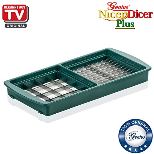 Genius Nicer Dicer Plus | Smaragd-Grün | 18 Teile | Alles-Schneider | Reiben | Hobeln | Würfeln | Schneid-Gerät | TV-NEU - 3